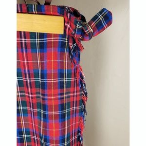 Vintage plaid wrap skirt